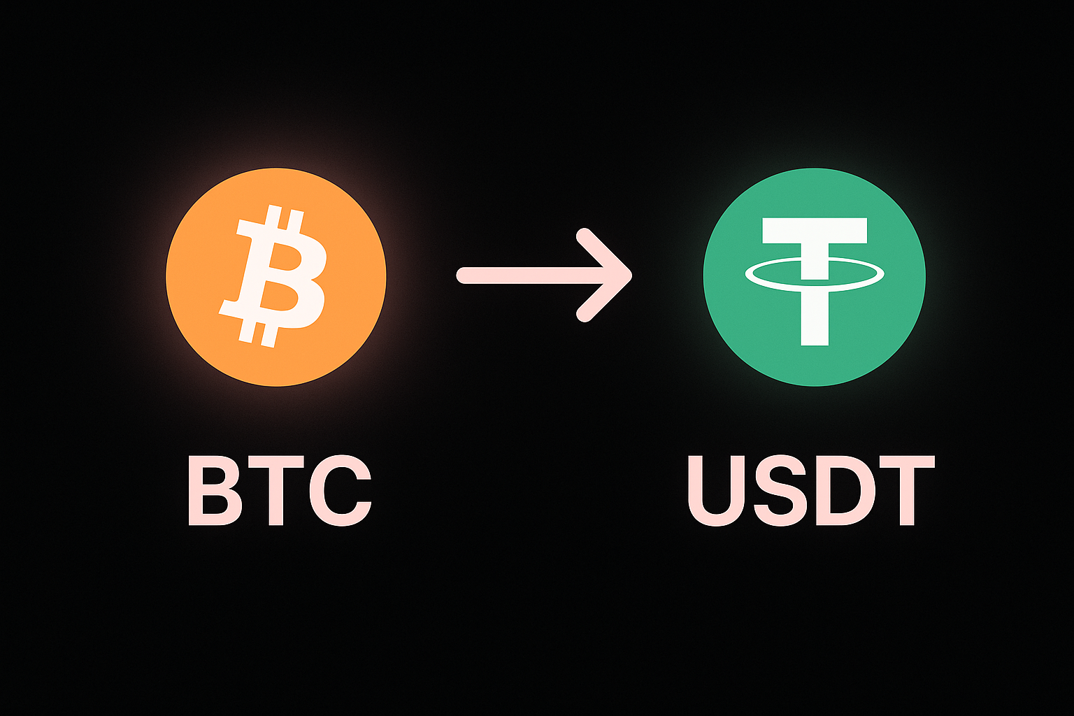 Cómo convertir BTC a USDT sin KYC