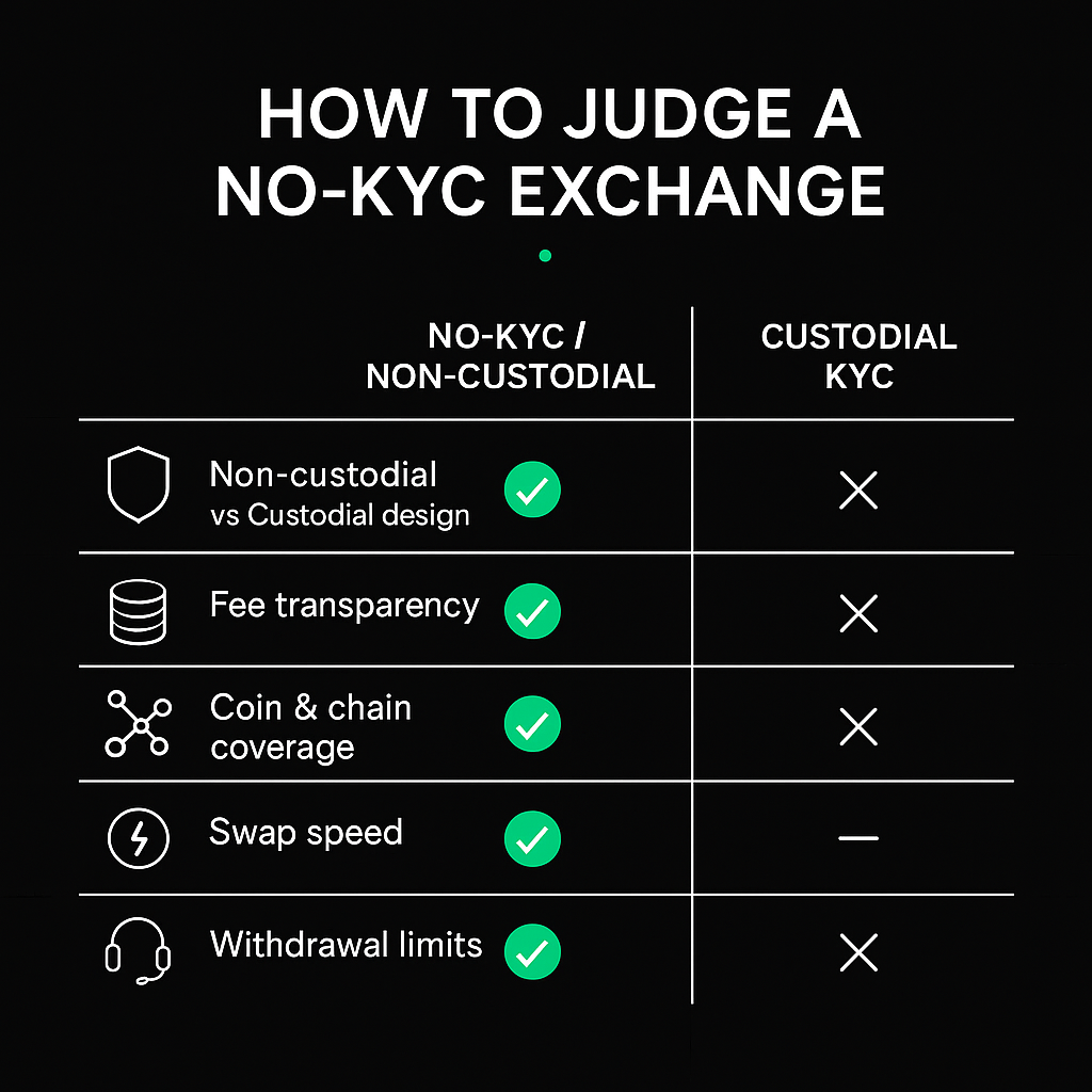 How to choose a no-KYC crypto exchange in 2026