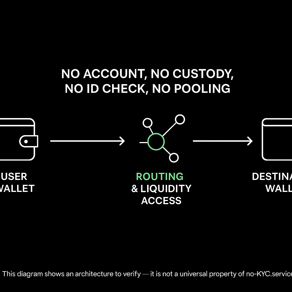 No-KYC swaps move risk to your wallet